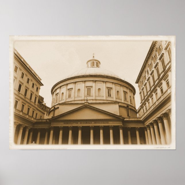 Church of Saint Charles Borromeo - Milano, Italia Poster (Front)