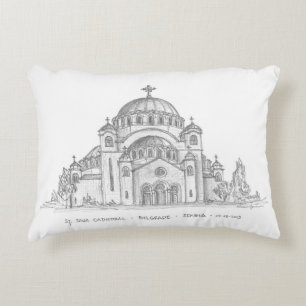 Church of Saint Sava, Belgrade, Serbia Accent Pillow