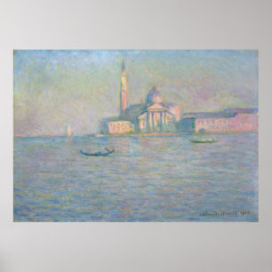Church of San Giorgio Maggiore Venice by Monet Poster