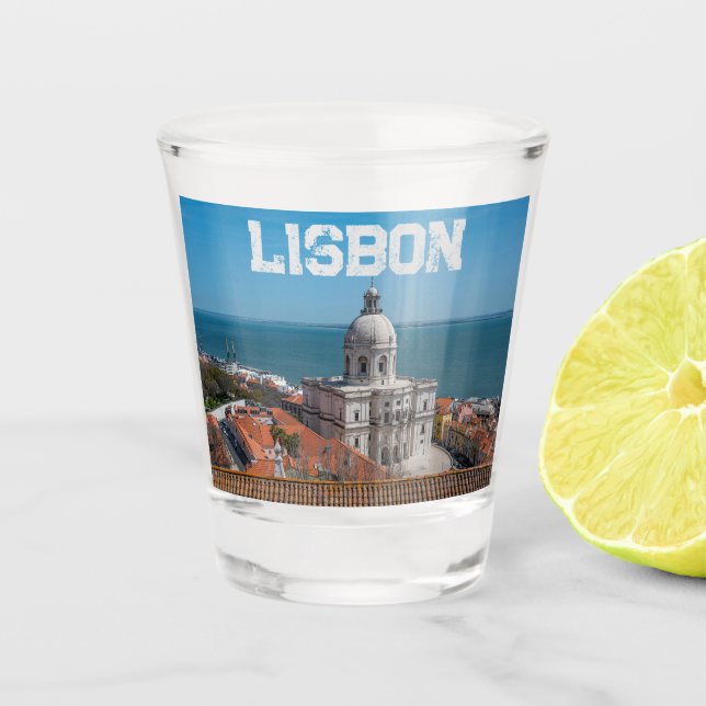 Church of Santa Engracia in Lisbon, Portugal Shot Glass (Front)