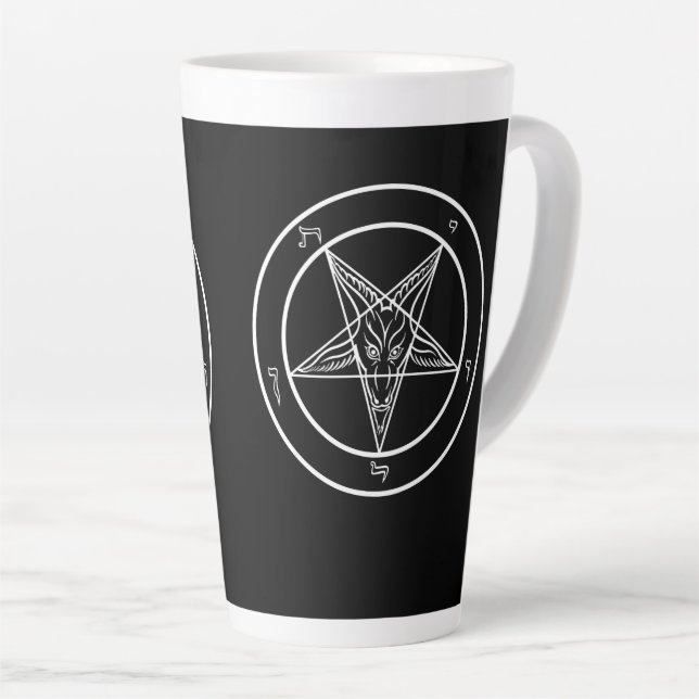 Church of Satan Baphomet Tall 17 oz Latte Mug (Right Angle)