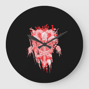 Church Of Satan Gift All Hail Goat Satanic Baphome Large Clock