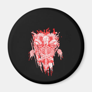 Church Of Satan Gift All Hail Goat Satanic Baphome Magnet