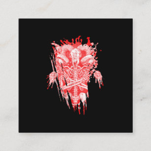 Church Of Satan Gift All Hail Goat Satanic Baphome Square Business Card