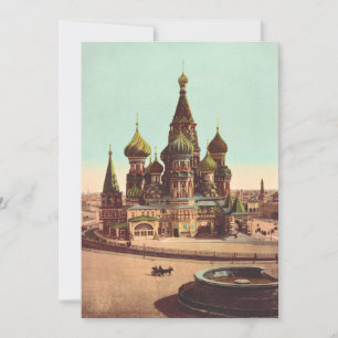 Church of St. Basil, Red Square Moscow Invitation