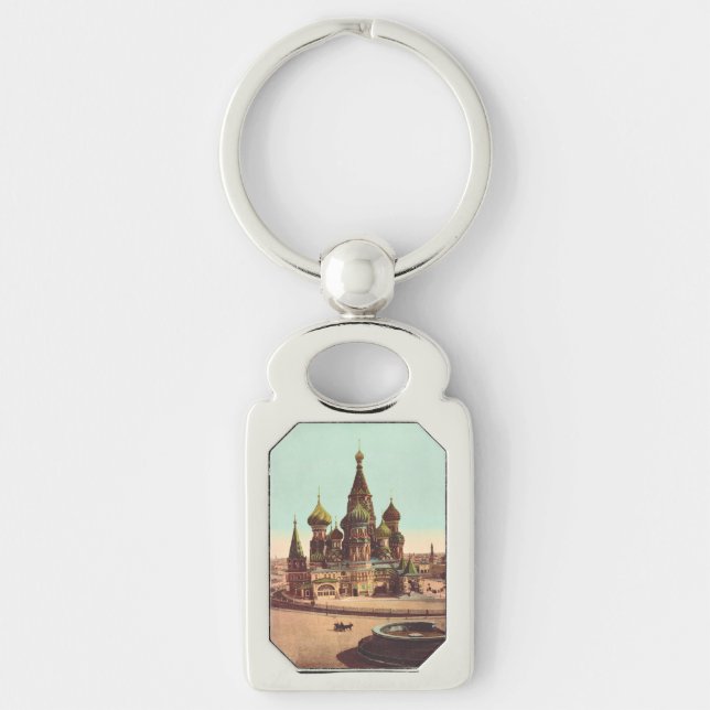 Church of St. Basil, Red Square Moscow Keychain (Front)