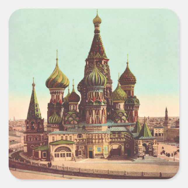 Church of St. Basil, Red Square Moscow Sticker (Front)