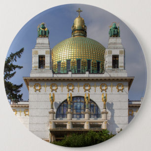 Church of St. Leopold Vienna Austria 6 Inch Round Button