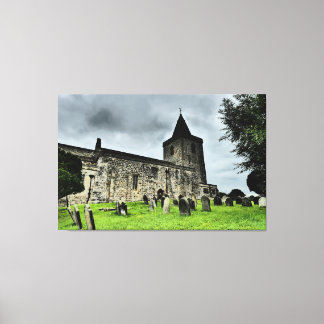 Church Of St Oswald At Lythe near Whitby Canvas Print