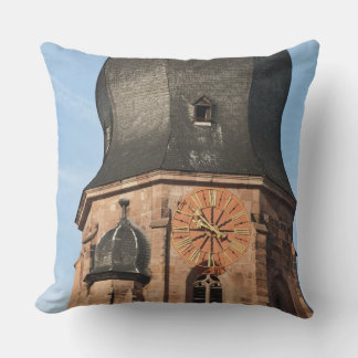 Church of the Holy Ghost in Old Town Heidelberg Throw Pillow