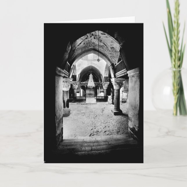 Church of the Holy Sepulcher in Jerusalem Holiday Card (Front)