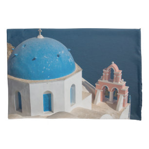 Church on the Island of Santorini, Greece Pillowcase