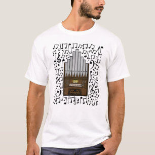 Church Organ Musical Notes Organist Musician T-Shirt