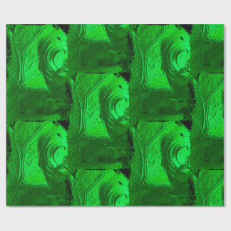 Church Pane In Green Wrapping Paper