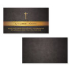 Church Pastor Classy Leather Gold Bar