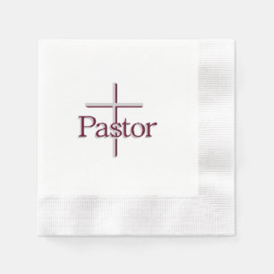 Church Pastor Cross Napkin