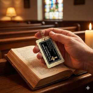 Church Pastor Gold And Black Bulk Keychain