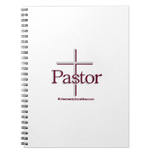Church Pastor Grey Cross Notebook