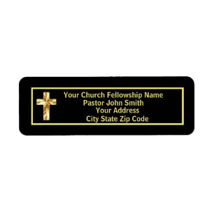 Church Pastor Modern Gold And Black Business