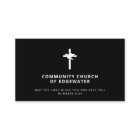Church Pastor Modern Religious Cross Dove Black