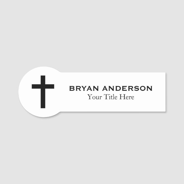 Church Pastor Name Tag (Front)
