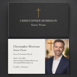 Church Pastor Photo Business Card