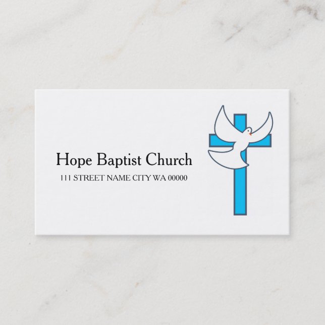 Church Pastor Religion Christian Christianity Business Card (Front)