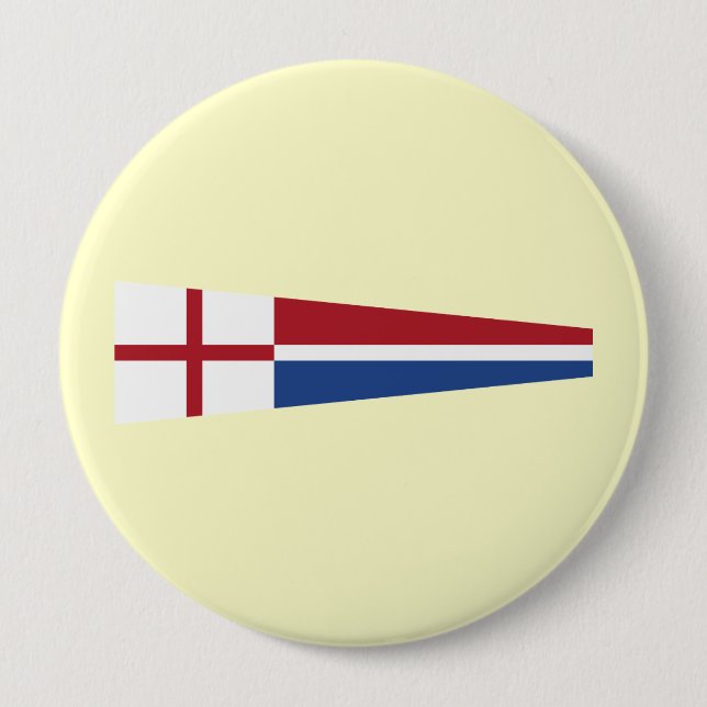Church Pennant, Netherlands 4 Inch Round Button (Front)