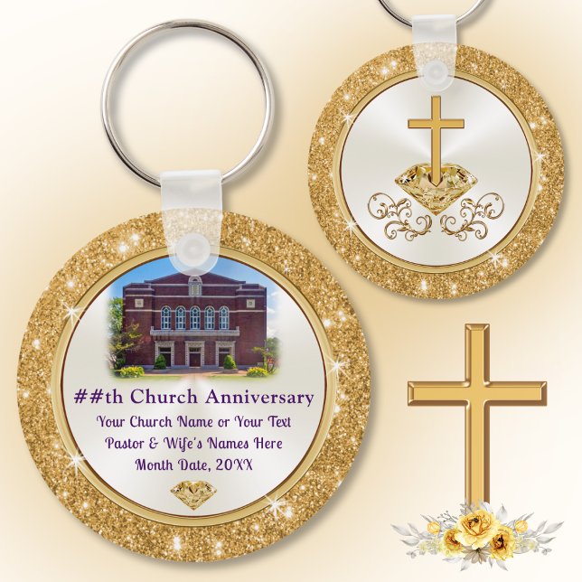 Church Photo Seventh-day Adventist Keychains (Church anniversary favors. Pastor appreciation party favors. Cross Keychains. Cheap church favors. )