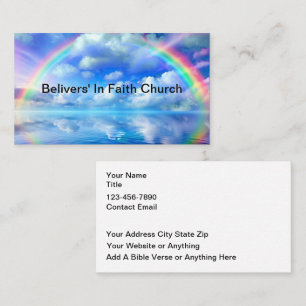 Church Rainbow In The Sky Business Cards