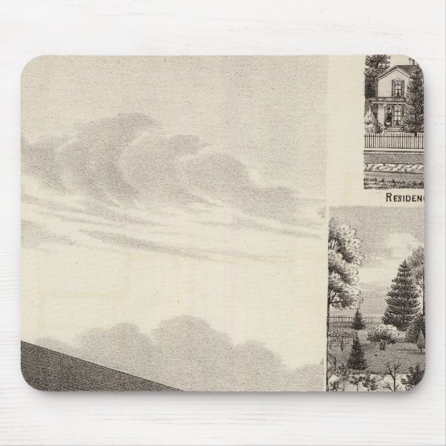 Church, residences & flouring mill mouse pad (Front)