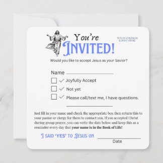 Church Salvation RSVP Card – Customizeable