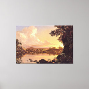 Church - Scene on the Catskill Creek, Canvas Print