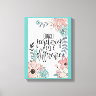 Church Secretaries Stretched Canvas Print
