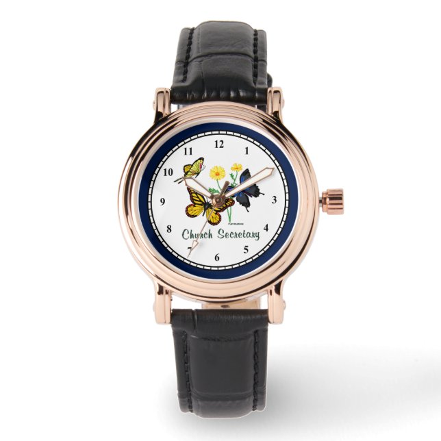 Church Secretary Butterflies Watch (Front)