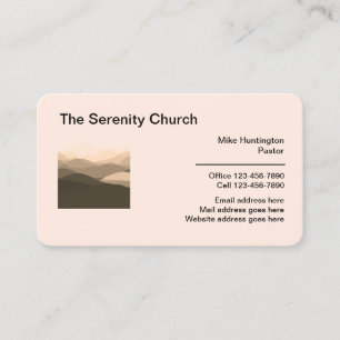 Church Serenity Theme Scenic Business Card