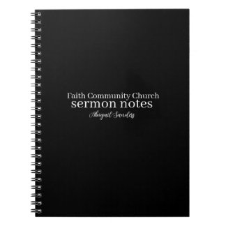 Church Sermon Notes Notebook