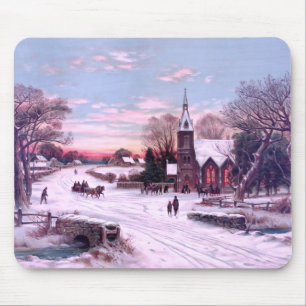 Church Services Christmas Eve Morning Mouse Pad