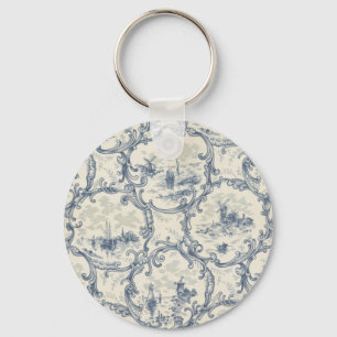 Church & Ships,Windmill & Boats,Delft-inspired Keychain