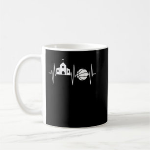 Church Shirt Christian Church Going Jesus Basketba Coffee Mug