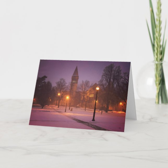 Church Sidewalk Holiday Greeting Cards (Front)