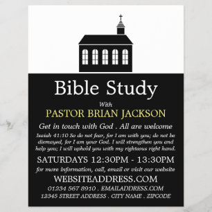 Church Silhouette, Christian Bible Class Advert Flyer