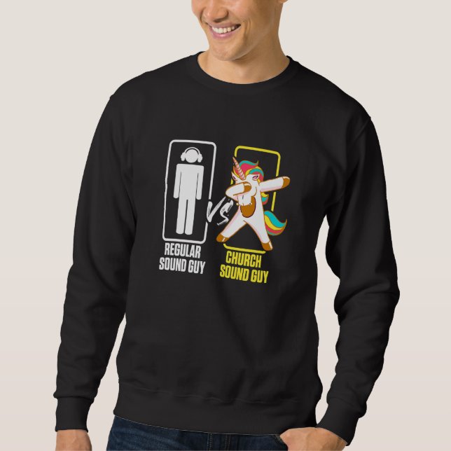 Church Sound Guy Unicorn Audio Tech Engineer 1 Sweatshirt (Front)