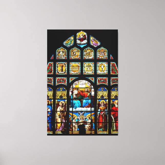 Church Stained Glass window  Canvas Print (Front)