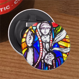 Church Stained Glass Window Design on a Bottle Opener
