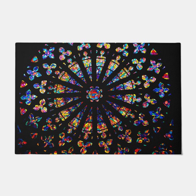 church stained glass windows colours doormat (Front)