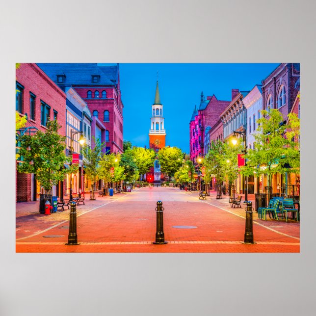 Church Street Marketplace - Burlington, Vermont Poster (Front)