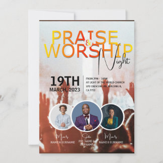 Church Sunday Service Customizable Flyer Design  Invitation