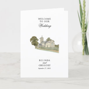 Church Traditional Wedding Order of Service Program