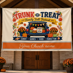 Church Trunk or Treat Fall Festival Banner
